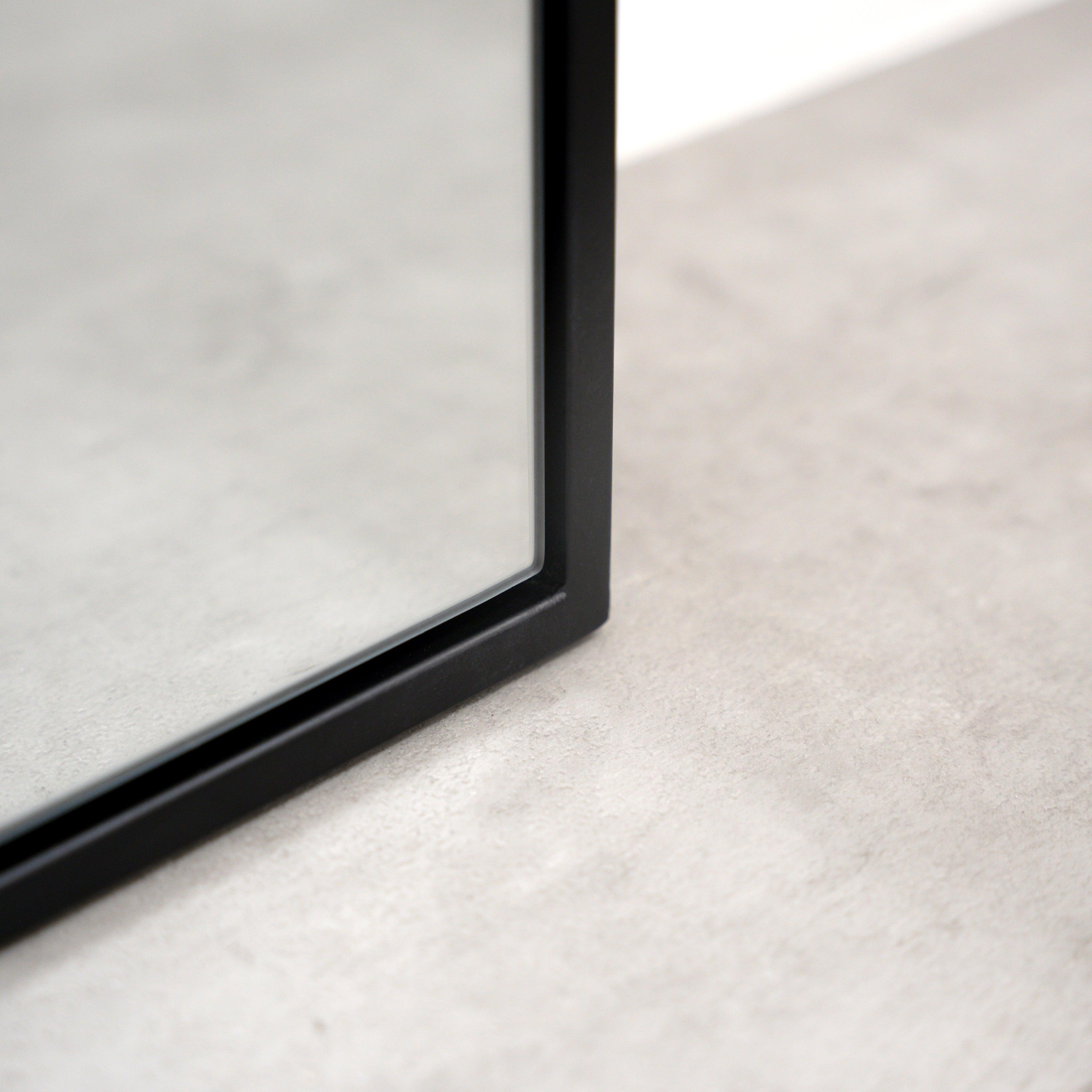 Full Length Black Large Arched Metal Mirror 160cm x 60cm