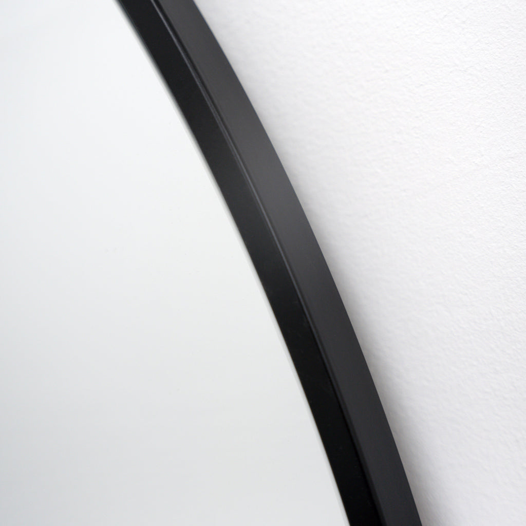Full Length Black Large Arched Metal Mirror 160cm x 60cm