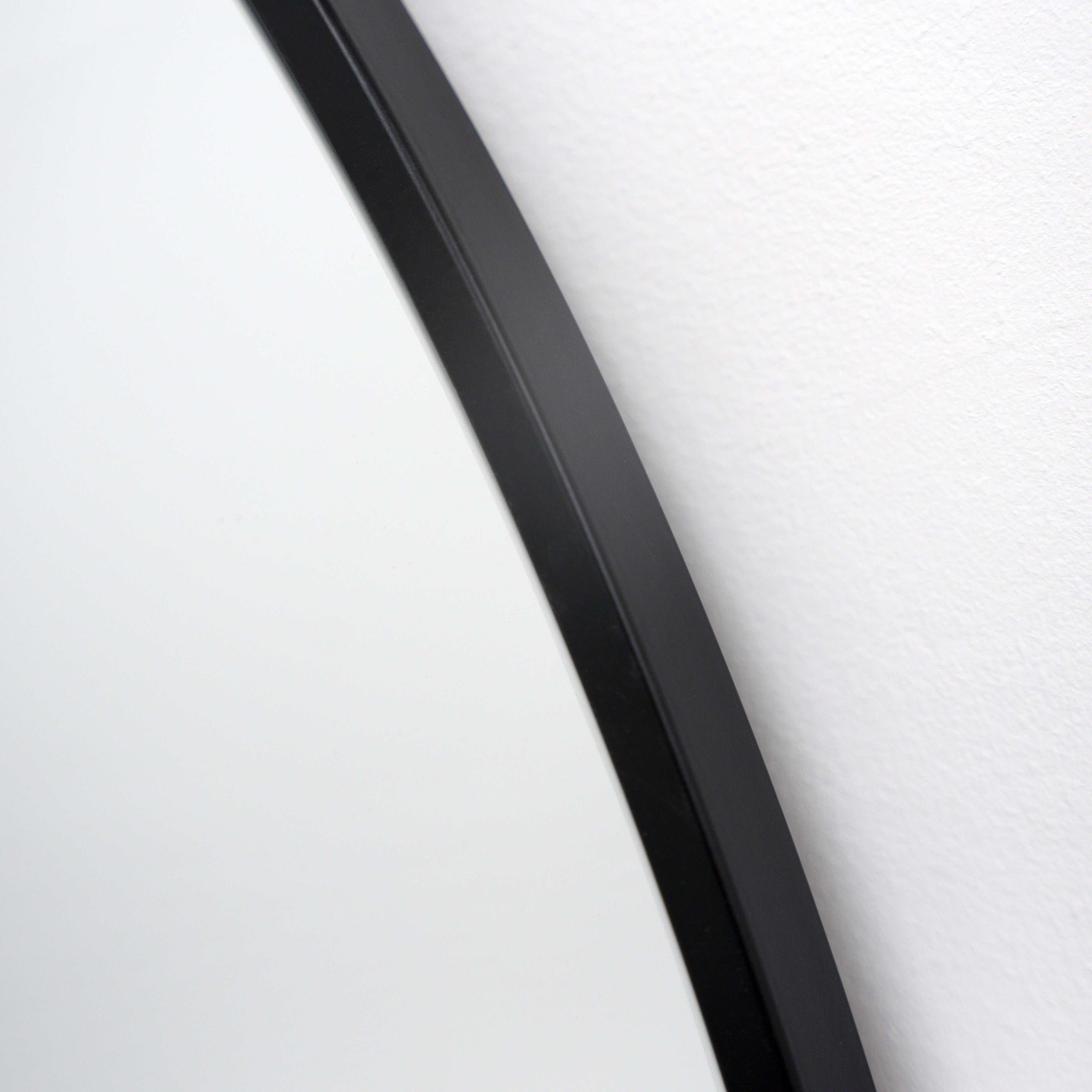 Full Length Black Large Arched Metal Mirror 160cm x 60cm