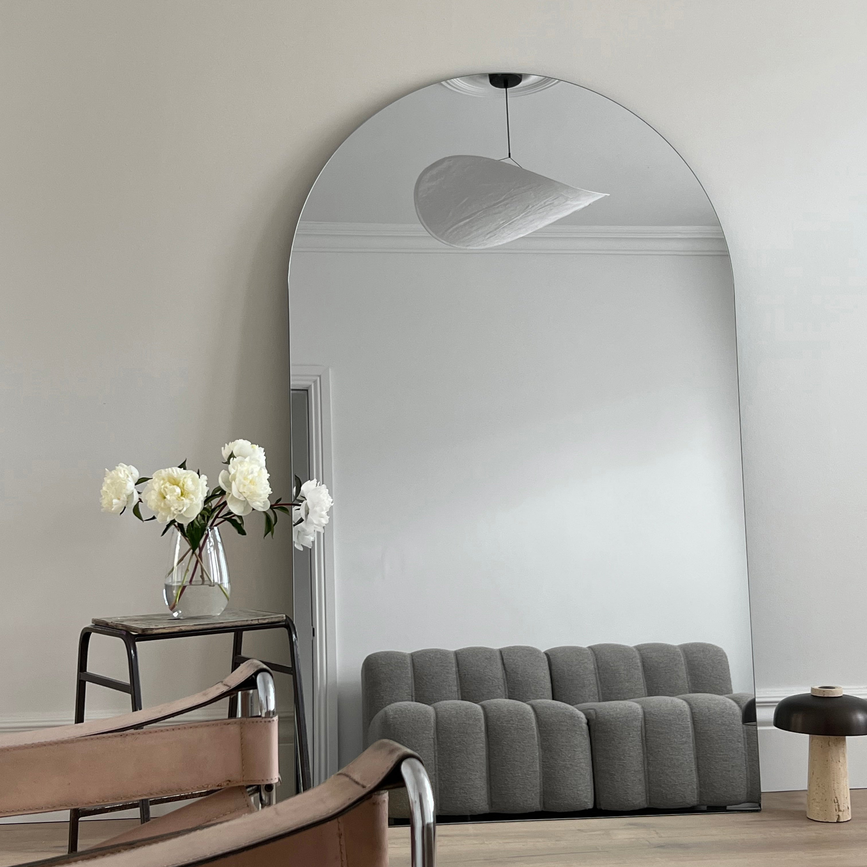 Extra Large Frameless Arched Full Length Mirror 179cm x 110cm