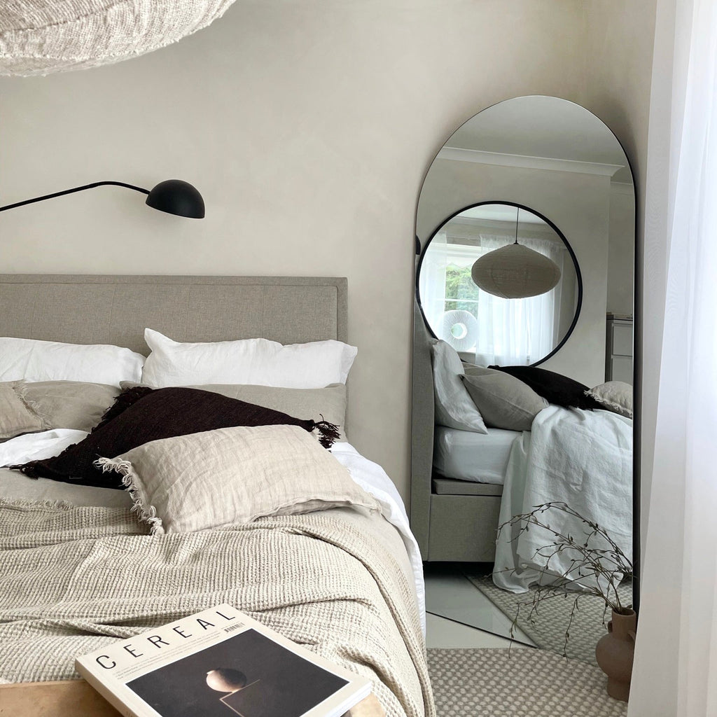 Large Frameless Arched Full Length Mirror 179cm x 80cm