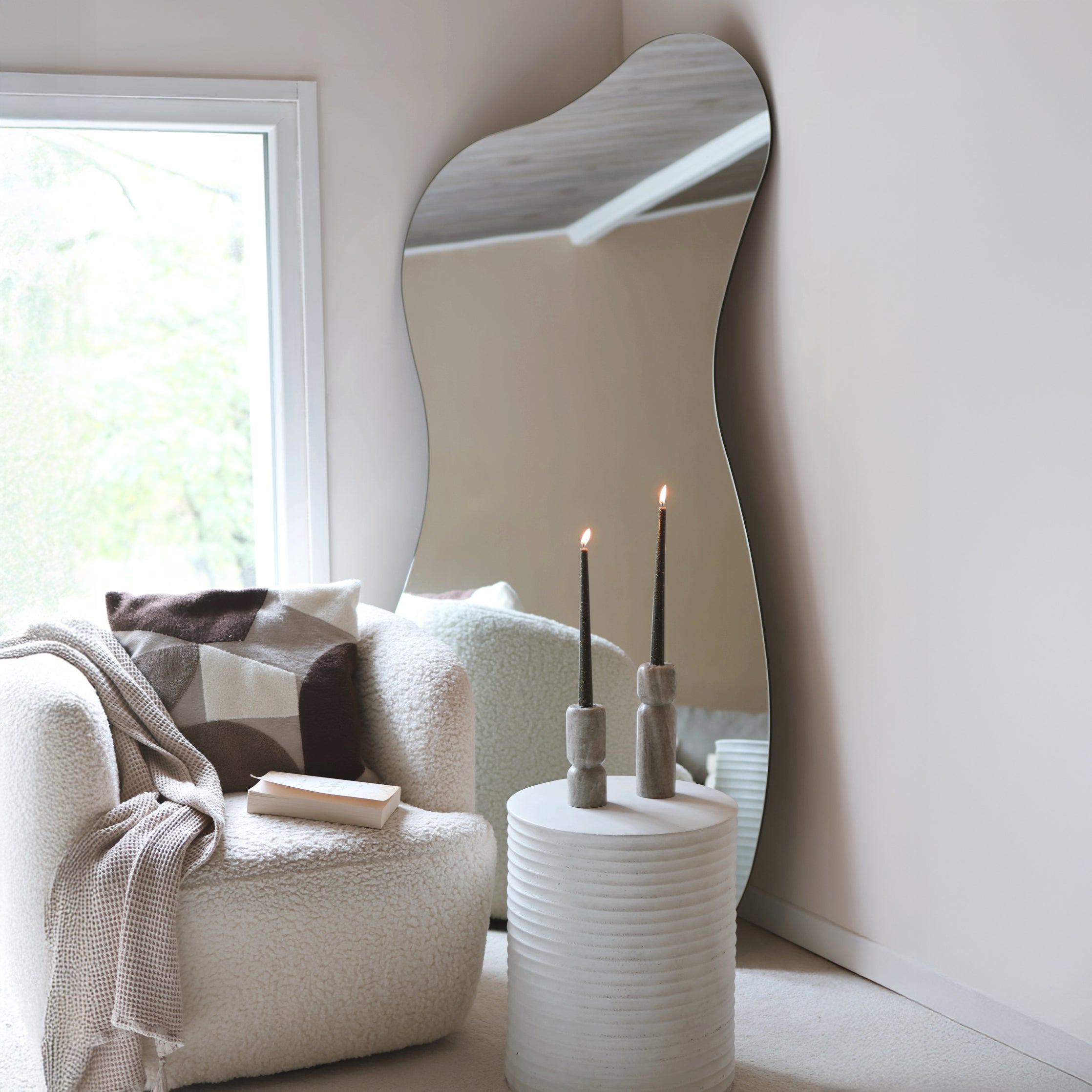 Large Frameless Full Length Pond Mirror 170cm x 80cm