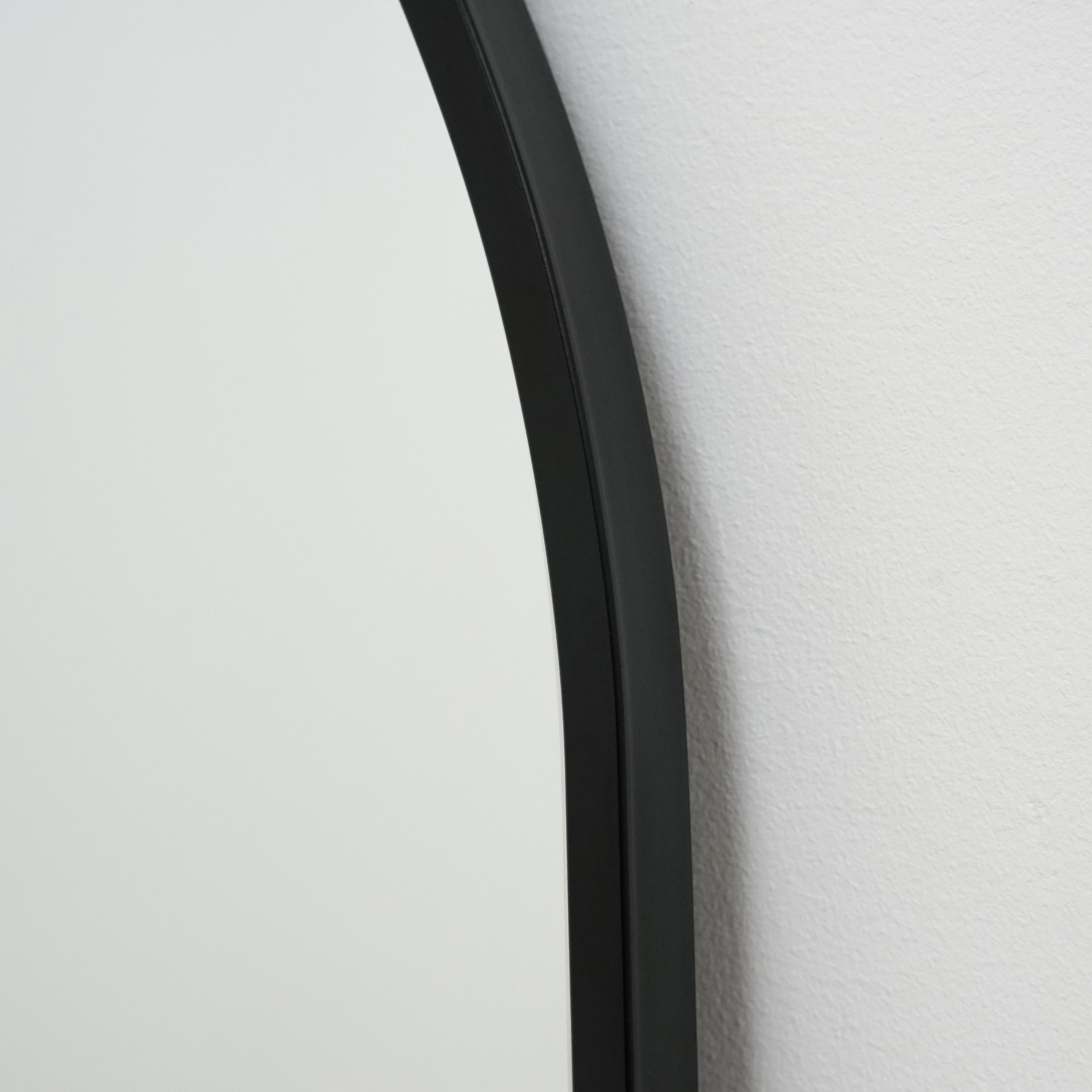 Full Length Black Large Arched Metal Mirror 160cm x 60cm