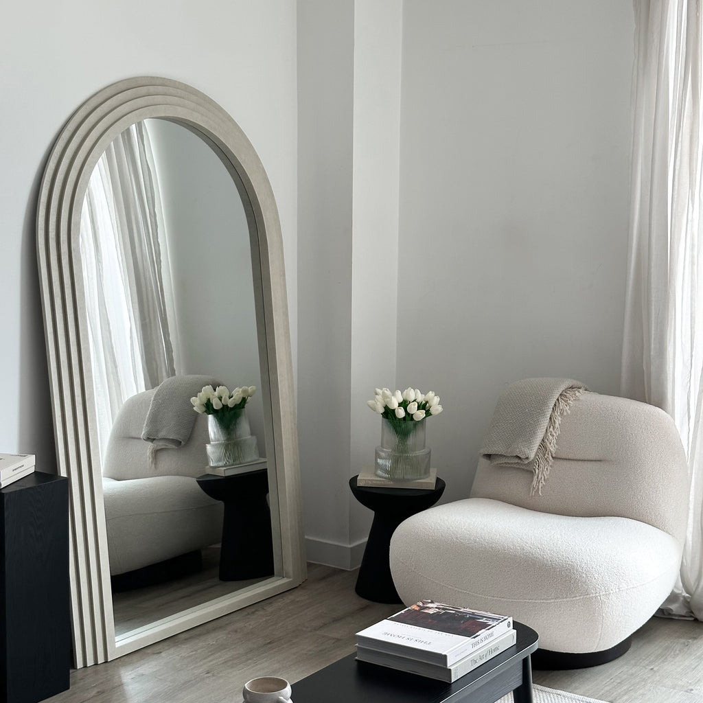 Full Length Arched Concrete Mirror 180cm x 110cm