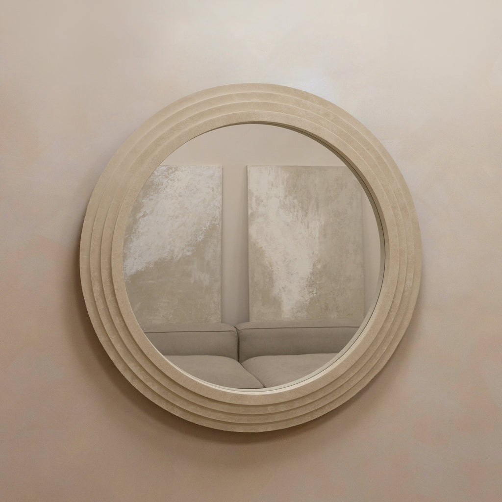 Round Concrete Wall Mirror 110cm x 110cm