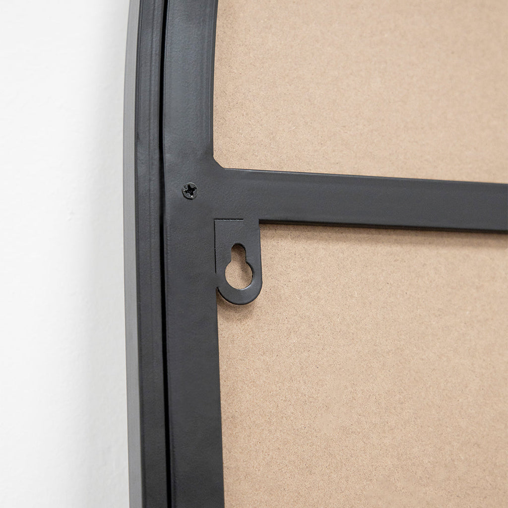 Full Length Arched Black Large Metal Mirror 170cm x 80cm