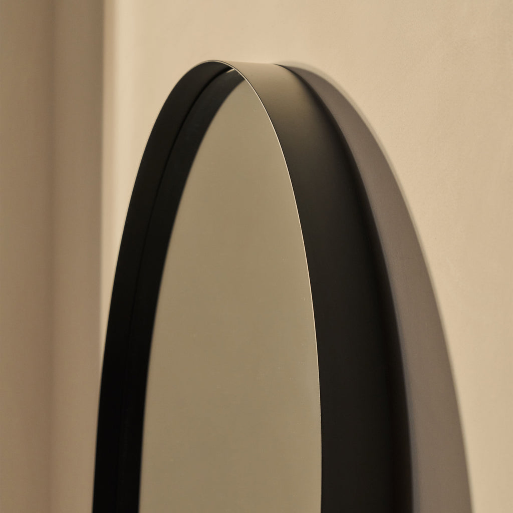 Full Length Arched Black Large Metal Mirror 170cm x 80cm