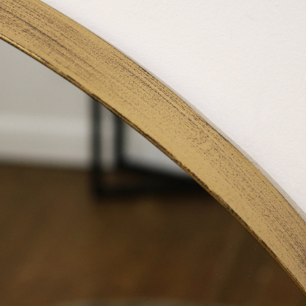Full Length Arched Gold Large Metal Mirror 170cm x 80cm
